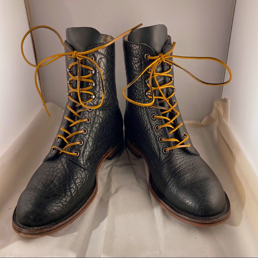 (Sold) Last Shoes Rare handmade Goodyear Welt Pebbled Leather Men’s Boots